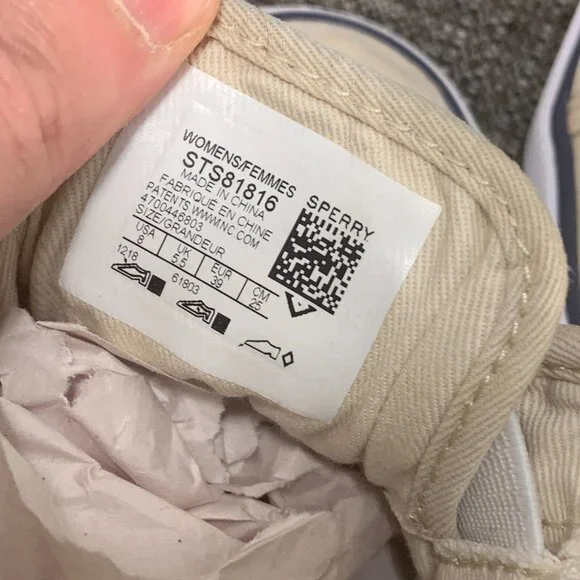 Sperry Pier View Sand Sneaker - Women's Size 8 - shoes canvas tan beige STS81816 - Picture 6 of 13